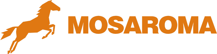 Mosaroma Logo auf dunklem Hintergrund